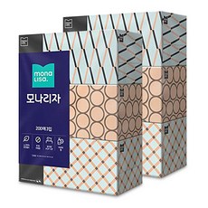 모나리자 각티슈 200매 x 6개 대용량 미용 크리넥스 화장지 휴지 곽 티슈 천연펄프