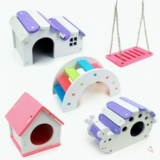 햄스터 집꾸미기 장난감 햄스터놀이터 용품, 다리 무지개