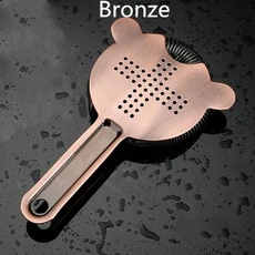 바 스트레이너 스프링 칵테일 스트레이너 스테인레스 스틸 디럭스 스트레이너 바 도구, 기타, 22 Bronze