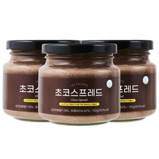 프프프 초코 스프레드 잼 천연 버터 스프레드, 3개, 130g