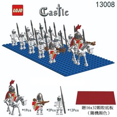 魔戒積木 骷髏軍團 國王 骷髏軍隊 積木玩具 中古世紀城堡 Y13001, 1個, 8.長矛兵.白色15人