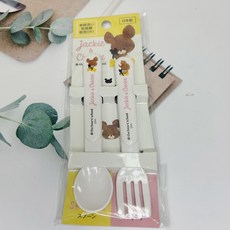 OSK 哆啦A夢 叉子湯匙餐具組, 1個, 小熊學校