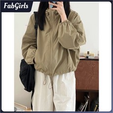 臺灣發貨 美式戶外工裝衝鋒衣外套女春秋季薄款防風爬山登山服運動夾克上衣