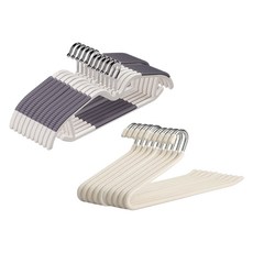 다다브로 어깨 뿔방지 논슬립 회전 옷걸이+바지걸이 10개 세트, 1세트, 그레이