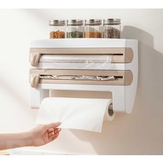 페이체스토어 주방 수납 걸이 주방거치대, 다기능랩핑기 그레이