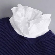 루비앤 러블리 고급 와이드 프릴 넥 케이프 페이크카라 목블라우스 레이어드 목카라 넥케이프