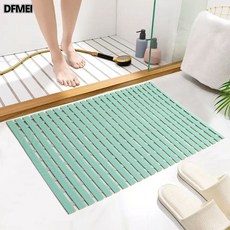 DFMEI 浴室防滑墊廁所地墊日本衛浴洗手間淋浴房防摔地墊日式風格, 寬43cm*長61cm(安心沐浴)