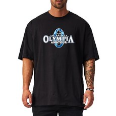 피지크히어로 블루 올림피아 100% 면 240g 머슬핏 블랙 화이트 헬스반팔