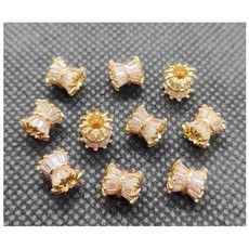 14K金色鑲鑽小蠻腰隔片 DIY手鏈項鍊串珠飾品配件, 14k金,7.5mm, 1個