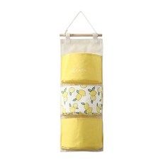 다기능 벽걸이 보관 가방 방수 포켓 문 위에 걸이 잡화 주머니, 9. 02-Lemon, 1개