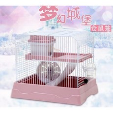 雙層倉鼠籠 寵物鼠籠 三線鼠 布丁鼠 附跑輪, 1個, 不挑色-快速出貨