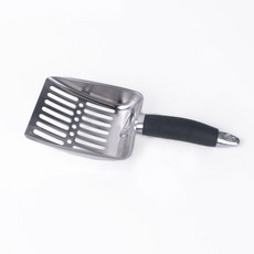 金屬貓砂鏟 不鏽鋼加厚寵物清潔工具, 银色猫砂铲, 1個