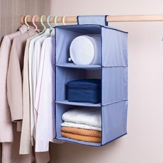 加大衣櫃懸掛式收納掛袋 大容量內衣收納 床邊宿舍收納, 三層 可水洗 ,加深款38CM 牛津布+PP板