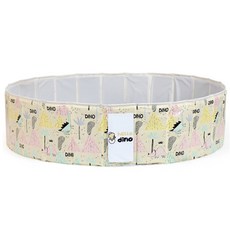 헬로디노 아기 볼풀장 수영장 촉감 오감놀이매트 3 IN 1 접이식 플레이매트 유아풀장, 베이지, 1개