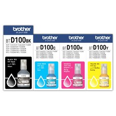 브라더 정품잉크 BTD100BK C M Y 4색세트 상품 (t236 t436w t536dw t730dw t930dw 사용가능), 1개