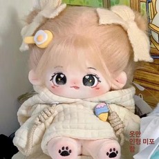 무속성 솜인형 캐릭터 유이 제품 인형 모형 아이돌 소품 20cm 솜깅이 애착, 1.풀슈가밀크폼 스웨트셔츠