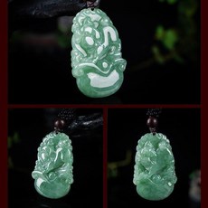 【 好物上新 】a貨十二生肖玉吊墜男女玉鼠牛虎兔龍蛇馬羊猴鶏狗猪玉墜項煉, 1個, 生肖猪