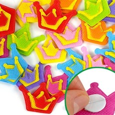 달빛M 접착식 부직포왕관 10개 색상혼합 폰꾸미기, 본 상품