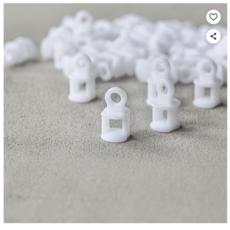 윈도우드레스 커튼레일 롤러 2.8cm, WHITE, 10개