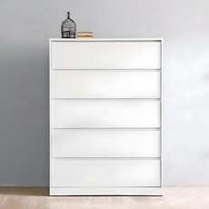 스칸디무드 플렌토 속 깊은 5단 서랍장 800, 화이트