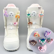 1+1] 스키 스노보드 신발 장식 / 귀여운 인형 키링 고리, 1개, 디즈니 시리즈 6개