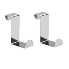 2/4/10개 서랍 양면 스테인레스 스틸 후크 캐비닛 도어 수건 선반 사무실 및 주방, 02 2pcs