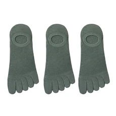 호환3짝/몫 남성 양말 통기성 땀 참신 발가락 캐주얼 손가락 보트 삭스, 01 EU 37-43, 11 3PAIRS-green