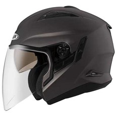 ZEUS 613B 素色可拆洗內襯3/4罩安全帽，九合一帽型、抗UV400、氣流導流、眼鏡溝、雙鏡片, 消光深灰