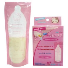 HELLO KITTY 立體型3D母乳冷凍袋 儲存袋 集乳袋(25入)，安全無毒材質，方便母乳媽媽儲存, 1個
