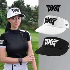 PXG 남녀공용 라이트웨이트 톨 바이저 썬캡 골프모자, 검정, 1개, H-22PXG000013-BLK