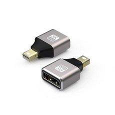 디스플레이 포트 어댑터 8K 2팩 미니 DP 수-암 DP 어댑터 디스플레이 포트 180도 익스텐더 양방향 전송 지원 모니터 노트북 프로젝터용 8K@60Hz, 디스플레이 포트 어댑터 8K 2팩, 미니 DP 수-암