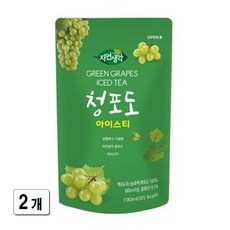 자연생각 청포도 아이스티, 190ml, 2개
