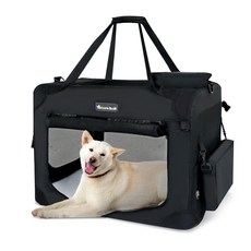 강아지 휴대용 소프트 켄넬 이동장 차량용 소형견 고양이 DYJCGL-01, 1개, 블랙