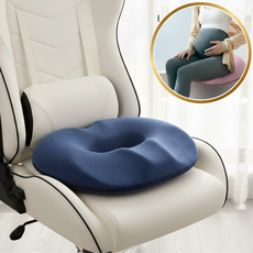 통품스토어 빅사이즈 임산부 메모리폼 무압박 회음부방석 남녀공용 엉덩이 방석 편안한 회음부 도넛방석 도넛 방석, 1개, 소프트네이비