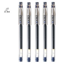 PILOT 하이테크-C 0.4mm 5개 파일롯트 HI-TEC-C 젤 잉크 볼펜, 블루5개, 1개