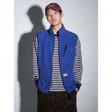 에잇세컨즈 남성 베스트 454X36LQ1P 컬러 플리스 블루