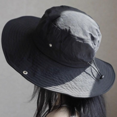 [투크] 챙넓은 여행 사파리모자 퀵드라이 버킷햇 여름 등산 데일리 벙거지모자, 블랙