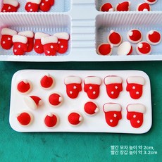 솔방울 초콜릿 소나무 실내 유칼립투스 디저트 데코, 빨간 장갑 크리스마스 모자 혼합 36개