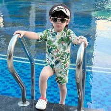 兒童泳衣 男童分體速乾防曬專業訓練泳裝