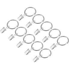 uxcell 14pcs 실버 카본 스틸 커튼 링 클립 1인치 부드러운 글라이드 액션