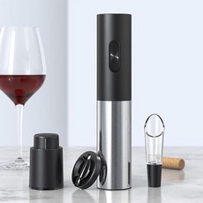 전동와인오프너 4종세트, 블랙, 1개