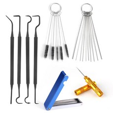 Lasuroa 카뷰레터 클리닝 키트 카뷰레터에는 탄수화물 바늘 23개 나일론 브러시 5개 스크레이퍼 1개 클리너 후크 4개 오토바이 ATV 체인톱 및 용접기 유지 보수, Lasuroa 카뷰레터 클리닝 키트, 카뷰레터에는 탄수