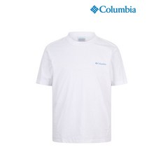 컬럼비아 남성 클래식 반팔 라운드 티셔츠 화이트