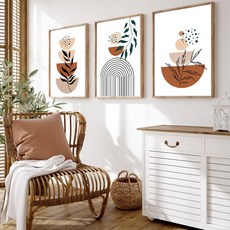 [딘아트] 미드센추리 인테리어 그림 액자 카페 거실 북유럽 캔버스 포스터 대형 감성 모던아트 추상화, 01. 미드센추리 모던, 화이트