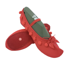 Makone 남여공용 실내 민족 클래식 댄스 캔버스화 방울 후크 슈즈