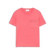 몽클레르 앙팡 로고 패치 티셔츠