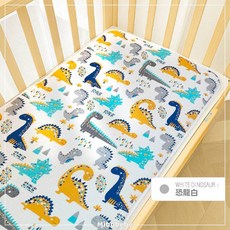 3D透氣涼感床墊, 恐龍白, 1個