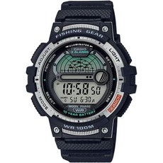 Casio 카시오 Fishing Timer 쿼츠 시계 with 레진 스트랩 남자용 캐주얼손목시계 471499