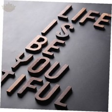 원목 입체 글자 장식 인테리어 소품 카페 매장 간판 벽면 데코 천연 나무 영문, 알파벳 A(대문자)