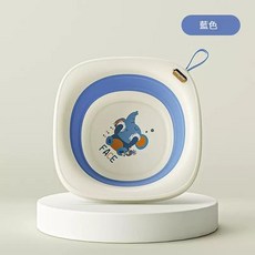 可折疊 嬰幼兒洗臉盆，可懸掛, 1個, （1個）藍色可折疊
